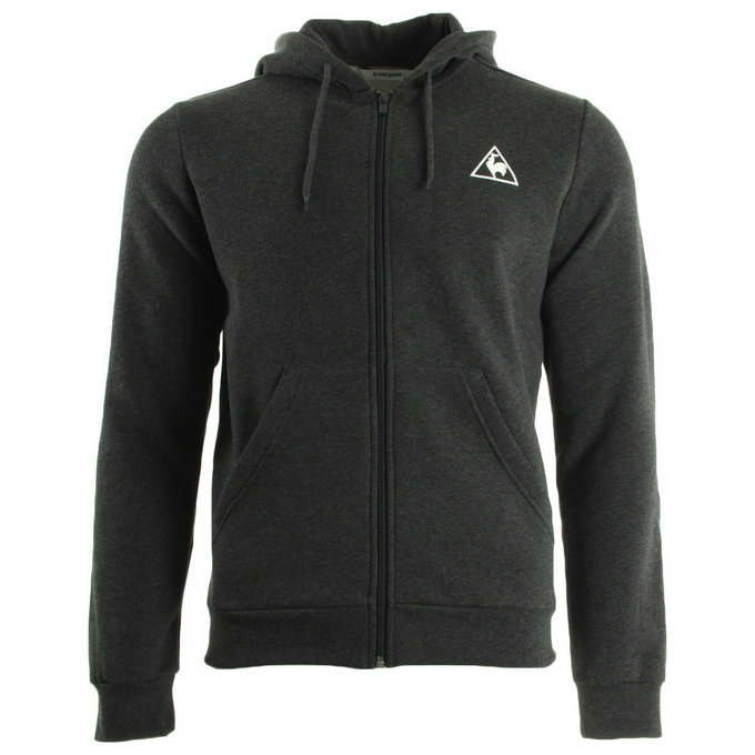 Le Coq Sportif Ailier Fz Hood Brushed M Dark Heather Grey Gris Sweats Homme